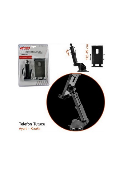 Carub Ipad-Telefon Tutucu Vantuzlu Ayarlı Kızaklı