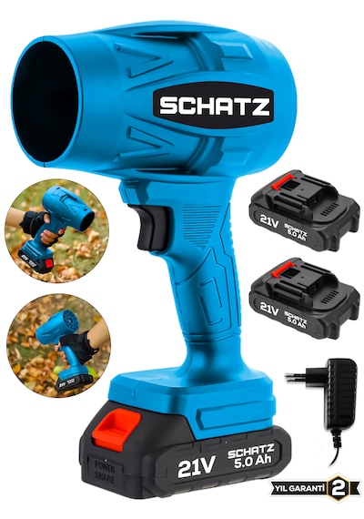 Schatz 21 V Çift Akülü Şarjlı Akülü Jet Fan Üfleyici Toz Üfleyici Mangal Yakma Araç Kurutma Makinesi M0112