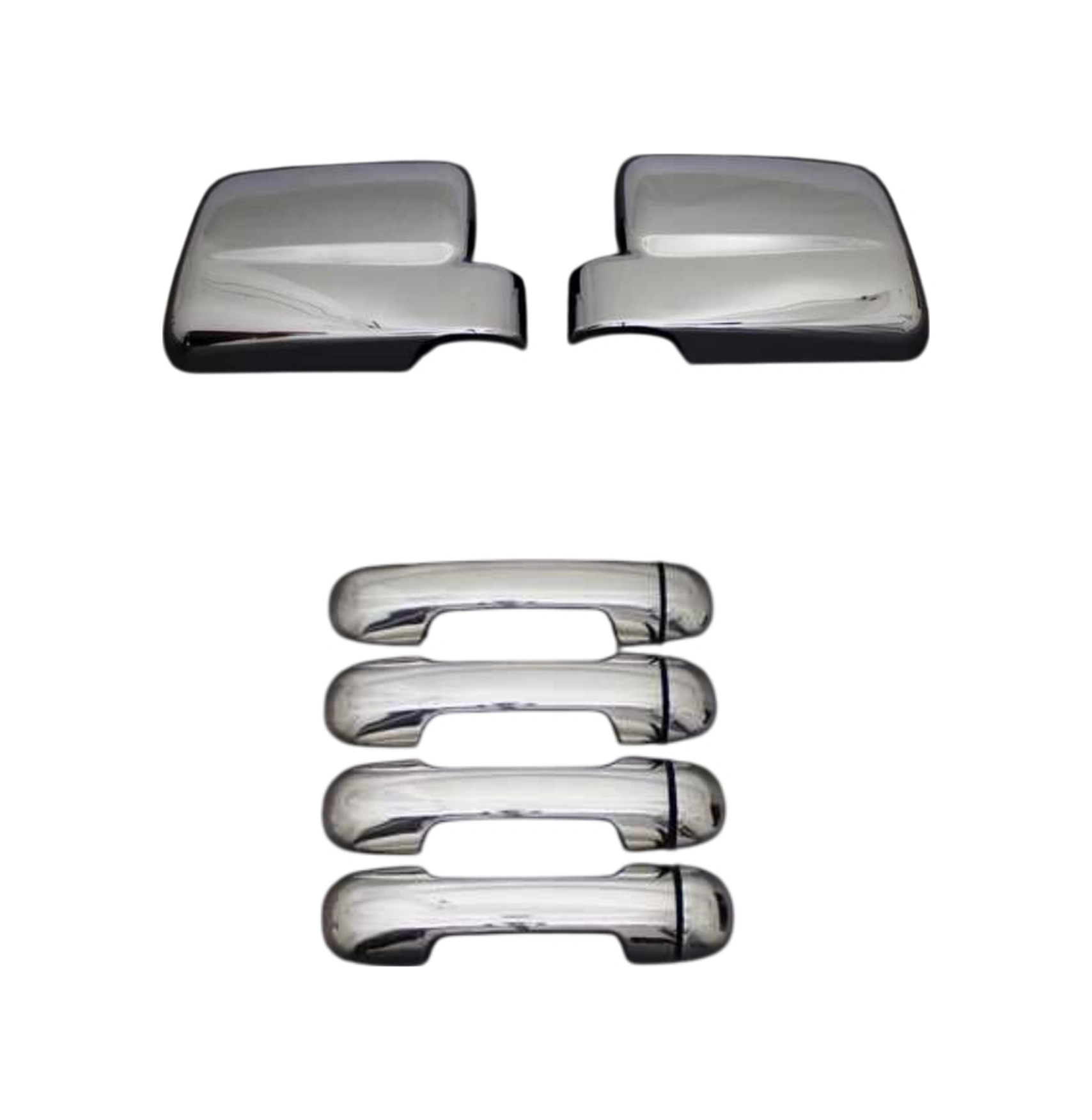 Ford Connect 2009-2014 Araca Özel Abs Krom Ayna Kapağı + Çelik Kapı Kol A+ Paslanmaz