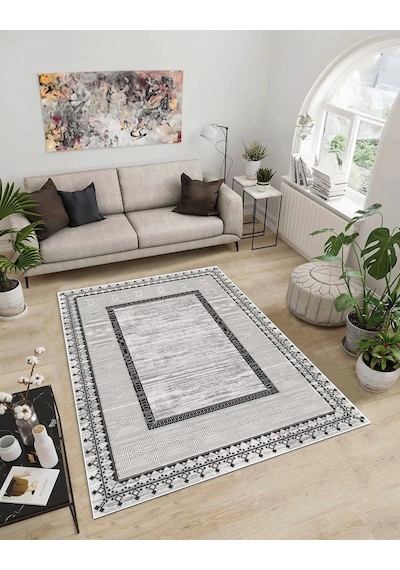 Dijidekor Işıltı Koleksiyonu Model86 Süngerli Dijital Baskılı Saçaksız Mutfak Halısı Yolluk