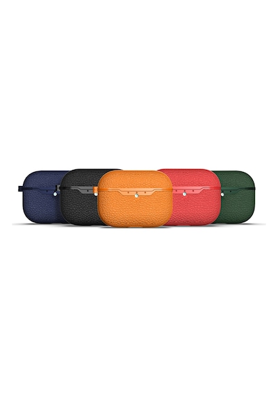 Apple Uyumlu AirPods Pro 3 Kılıf Deri Tarzı Silikon Case 03 Turuncu
