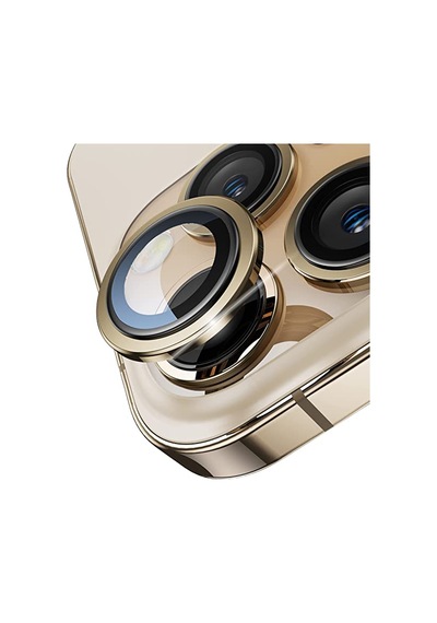 Apple Uyumlu iPhone 14 Pro Mercek Lens Kamera Koruyucu GOLD