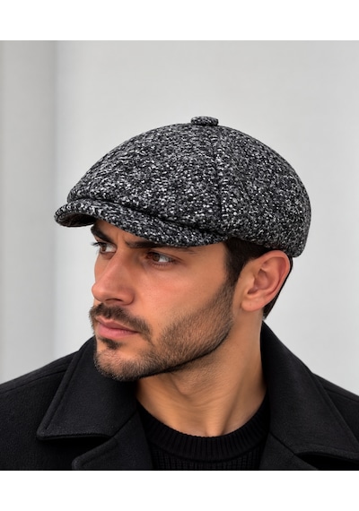 Aida Jewelss Modern Kasket Baretta Kışlık Şapka Peaky Blinders Şapka A. Gri
