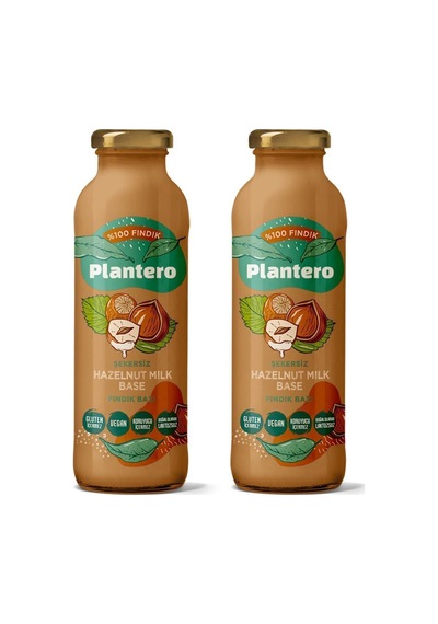 2'li Set Fındık Sütü Bazı Konsantre Bitkisel Süt 250gr, 6 Lt Süt, %100 Fındık, 25 Bardak E