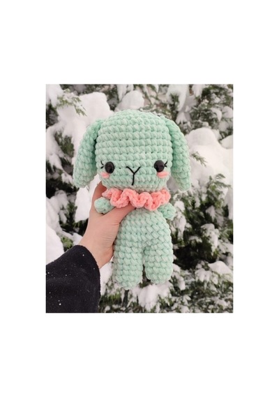 El Yapımı Tek Parça Tığ İşi Peluş: Tavşan Amigurumi Çok Renkli