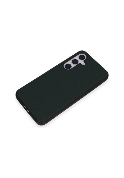 Samsung Uyumlu Galaxy S24 Kılıf Taft Kapak - Koyu Yeşil Çok Renkli