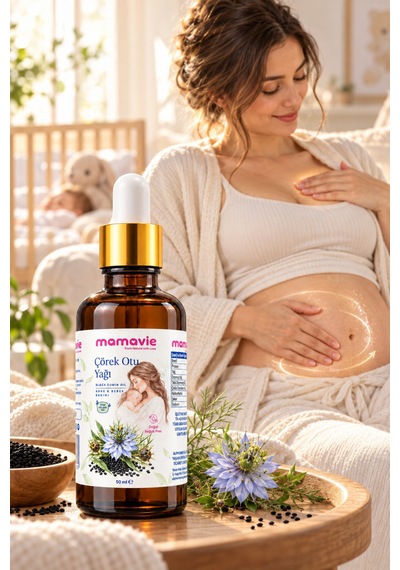 Mamavie %100 Çörek Otu Yağı 50 Ml Doğal Soğuk Pres, Bitkisel Cilt, Saç Ve Vücut Bakım Yağı