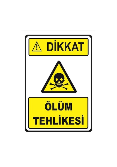 Ölüm Tehlikesi - Isg Levhası Levha 70x100 Cm Dekota 3 Mm