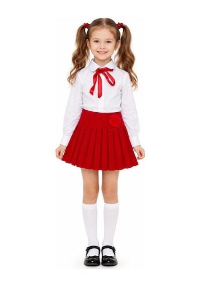 Noble Store Kız Takım 23 Nisan 29 Ekim Gösteri Kıyafeti Noble24 Kırmızı 1 Kırmızı 1