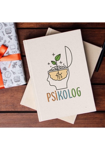 Psikoloğa Hediye Kanvas Defter 100 Yaprak Çizgisiz 103 Ivory