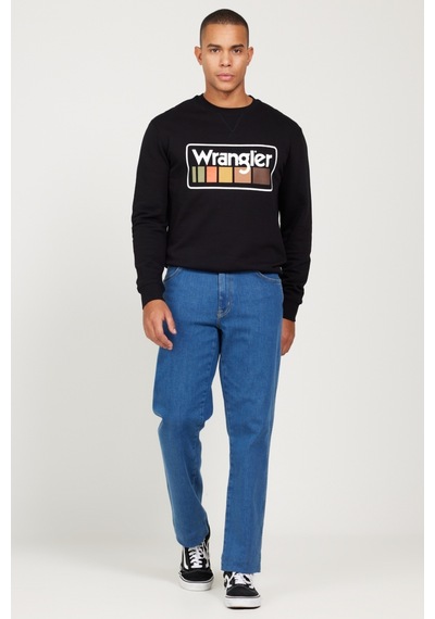 Wrangler Erkek Texas Straight Fit Normal Bel Denim Esnek Jean Kot Pantolon W121HR36B Açık Mavi