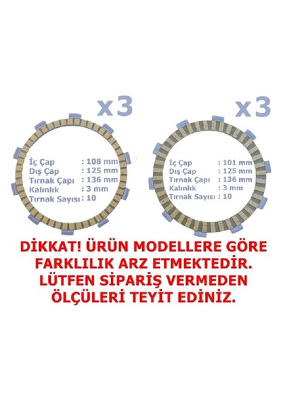 Cf Moto Nk 250 Sr 250 Euro 5 Debriyaj Balatası 3+3 6'Lı