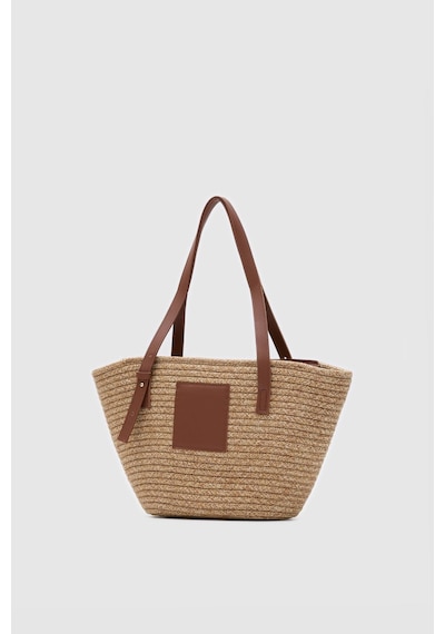 Shule Bags Vittoria Handmade Hasır Çanta Vizon Vizon