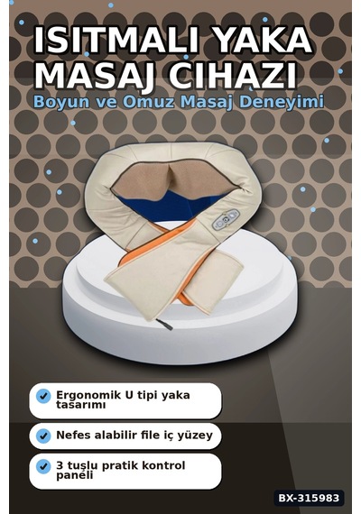 Isıtmalı Yoğurma Özellikli Vücut Cihazı - 24w Sırt, Bel, Bacak İçin Bx-315983
