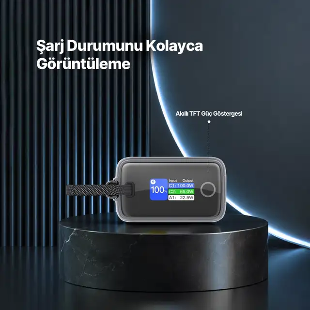 2bb274g Ttec Recharger Pro Max Tft 25.000mah Pd 100w Usb-c Dahili Kablolu Taşınabilir Hızlı Şarj Aleti/powerbank 2bb274 Gümüş