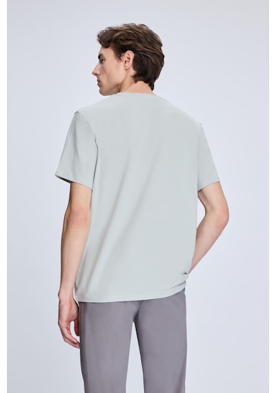 Hatemoğlu Gri Regular Fit Bisiklet Yaka Pamuklu Triko Tişört 35102024c014 Ag1 567969 Çok Renkli