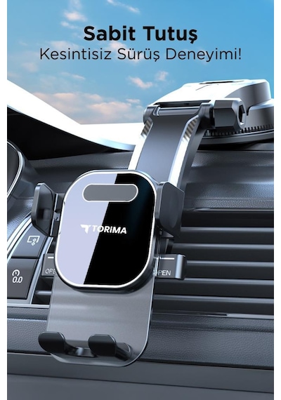 Torima Jx-048 Siyah Araç İçi Vantuzlu 360 Derece Telefon Tutucu