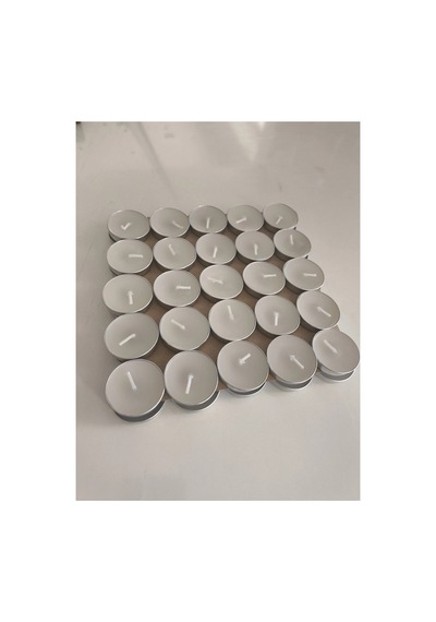 50 Adet 6 Gr Tealight Mum Dekoratif & Banyo Mum Seti Kokusuz Mini Mum Beyaz - 841439457 Beyaz