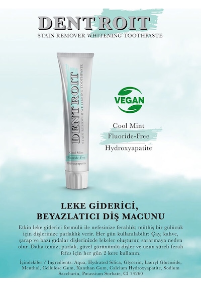 Dentroit Leke Giderici Beyazlatıcı Diş Macunu 100 Ml