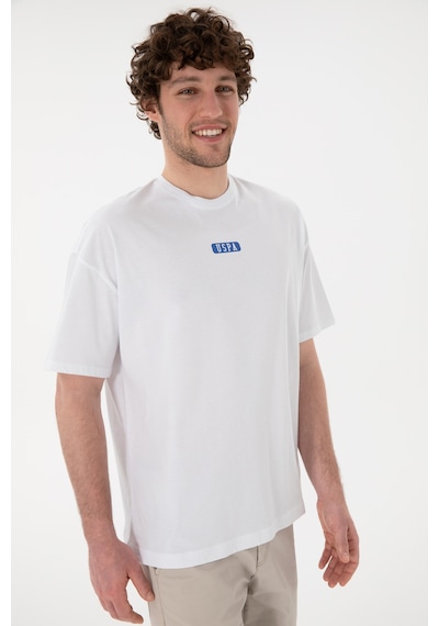 U.S. Polo Assn. Erkek Oversize Fit Bisiklet Yaka Beyaz Tişört 50305923-VR013 U.S. Polo Assn. Erkek Oversize Fit Bisiklet Yaka Beyaz Tişört 50305923-VR013