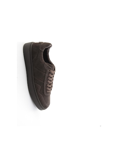 Bambi Kahve Süet Hakiki Deri Erkek Sneaker E01789045202
