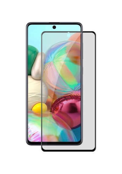 Samsung Uyumlu Galaxy A71 3D Full Privacy Gizlilik Tempered Cam Ekran Koruyucu Siyah