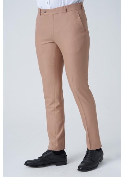 White Stone Alcácer Do Sal P1025 Slim Fit Kumaş Pantolon Bej Bej