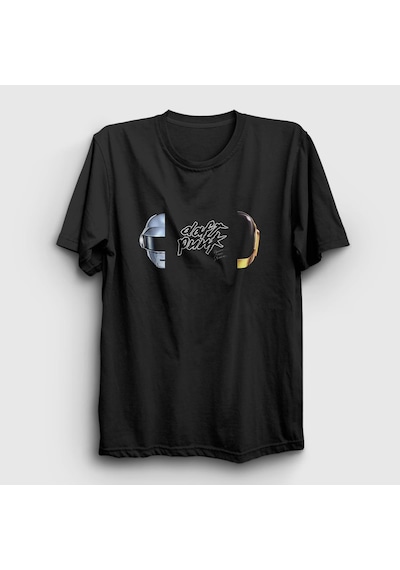 Presmono Unisex Memories Daft Punk T-shirt Siyah