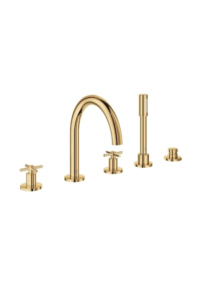Grohe Atrio New 5 Delikli 29408gl0 Altın Küvet Bataryası Altın