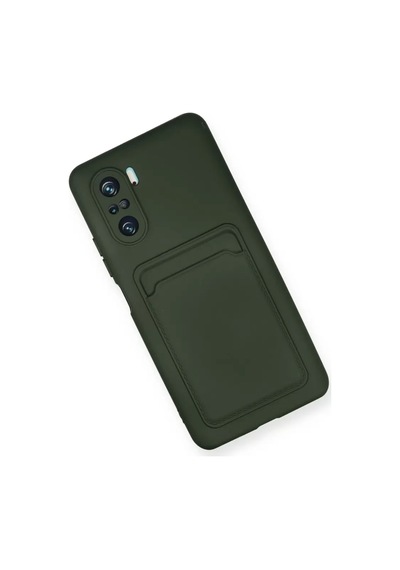 Newface Xiaomi Mi 11i Kılıf Kelvin Kartvizitli Silikon - Koyu Yeşil Diğer
