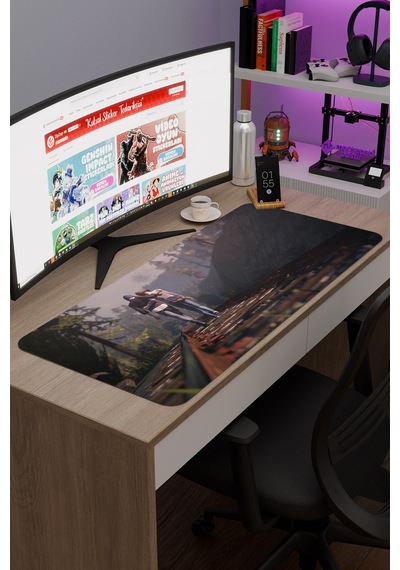 Life İs Strange Kaymaz Dikişli Kauçuk Oyuncu Mousepad V2 - 90x40 Xxl Gaming Mouse Pad Fare Altlığı