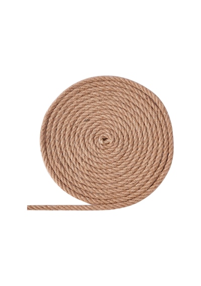 Jüt Halat 8 Mm 20 M, Doğal Kenevir İp, 4 İp, Kalın Jüt İp, Bükülmüş, Halat, Bahçe, El İşi İçin,