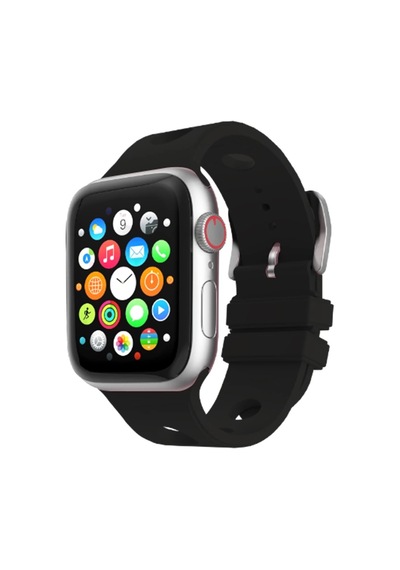Apple Uyumlu Watch  7 41mm Delikli Tasarım Zore Krd-147 Silikon Kordon