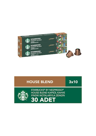 Starbucks By Nespresso House Blend Kapsül Kahve 3 X 10 Adet Kapsül Kahve