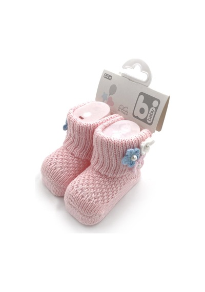 Bibaby Çiçekli Bebek Çorabı 68300 Pembe