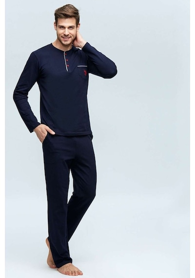 U.S. Polo Assn. Erkek Lacivert Pijama Takımı 17384 Lacivert