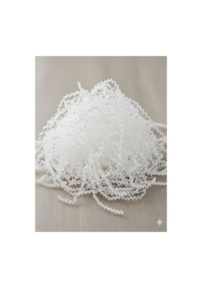 Beyaz 500 Gr Kırpık Kağıt, Z Zigzag, Süs Hediye Kutu Dolgu Kağıt Kırpık Kutu İçi Süsleme