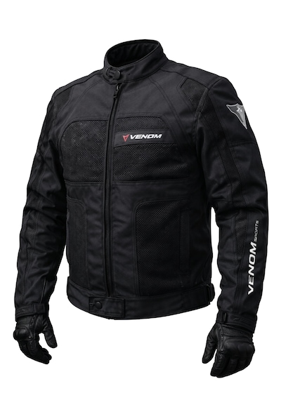 Venom Dynamic 4 Mevsim Ce Korumalı Siyah Motorcu Montu
