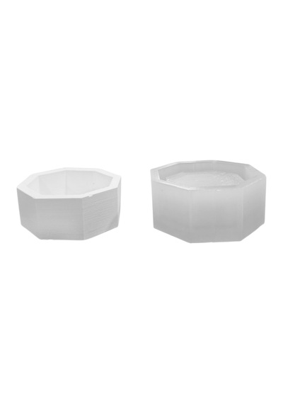 Tahtakale Toptancı Silikon 3d Çokgen Kenarlı Taş Tozu Saksı Ve Mumluk Kalıbı