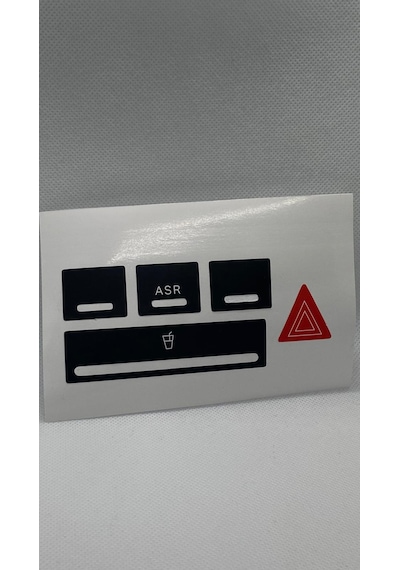 Audi A3 S3 8p Uyumlu Dörtlü Sinyal Düğmesi Sticker Etiket Tamir Kiti 1 Adet