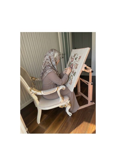 Kasnak Tutucu Ahşap Ayaklı Stand 20cm İle 100cm Arası Tüm İğneli/telli Kasnak Bağlanabilir Özellik