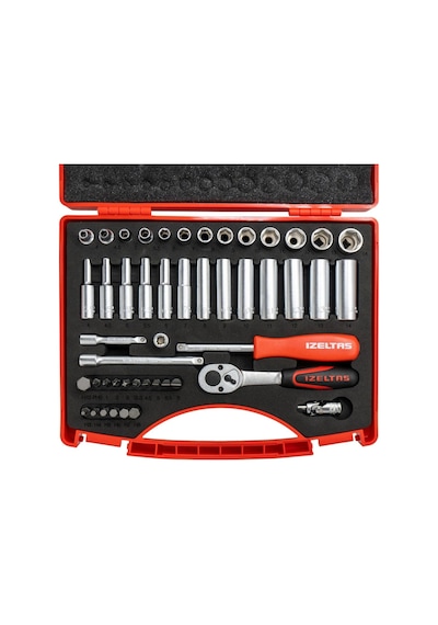 İzeltaş 1/4" Altı Köşe Mini Lokma Anahtar Ve Bits Set 48 Parça