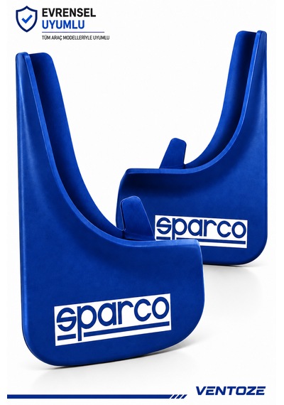 Sparco Universal Esnek Arka Paçalık Seti 2li Çamurluk Tozluğu Mavi