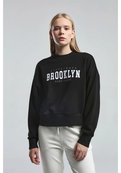 Kadın Siyah Sweatshirt Black
