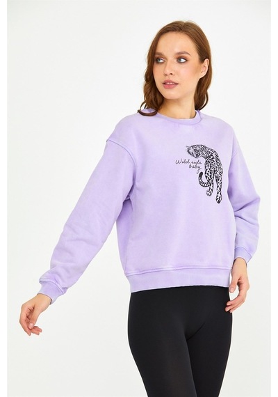 Brz Collection Parça Boyalı Kadın Sweatshirt