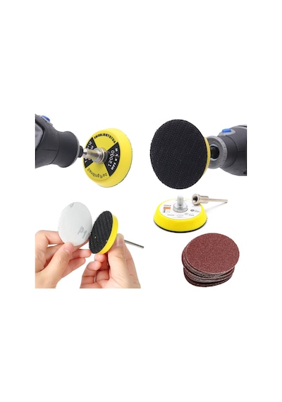 50Mm Mini Cırt Taban Ve Zımpara Seti Mini Grinder Kinalar Için