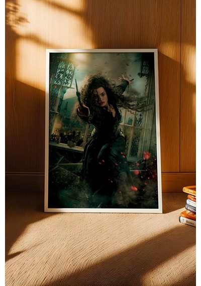Bellatrix Lestrange Özel Tasarım Çerçeveli Tablo - Lüks Harry Potter Karakter Posteri Duvar Dekoru Beyaz Bellatrix Lestrange Özel Tasarım Çerçeveli Tablo - Lüks Harry Potter Karakter Posteri Duvar Dekoru Beyaz