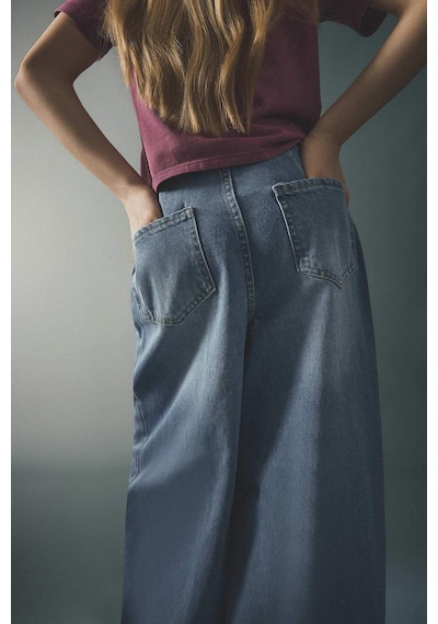 Defacto Wıde Leg Jean Pantolon Kız Çocuk G9426a826smnm39 Mavi-nm39