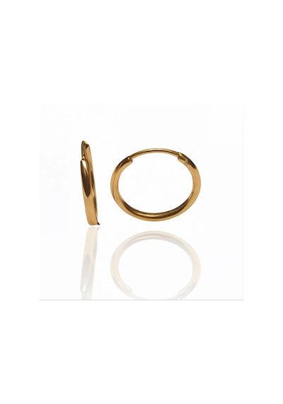 Altın Bombeli Minimal Halka Küpe 0,47 Gr 1,0 Cm