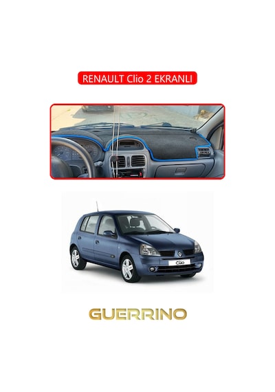 Renault Clio 2 Ekranlıtorpido Koruma Halısı Kırmızı Kenar